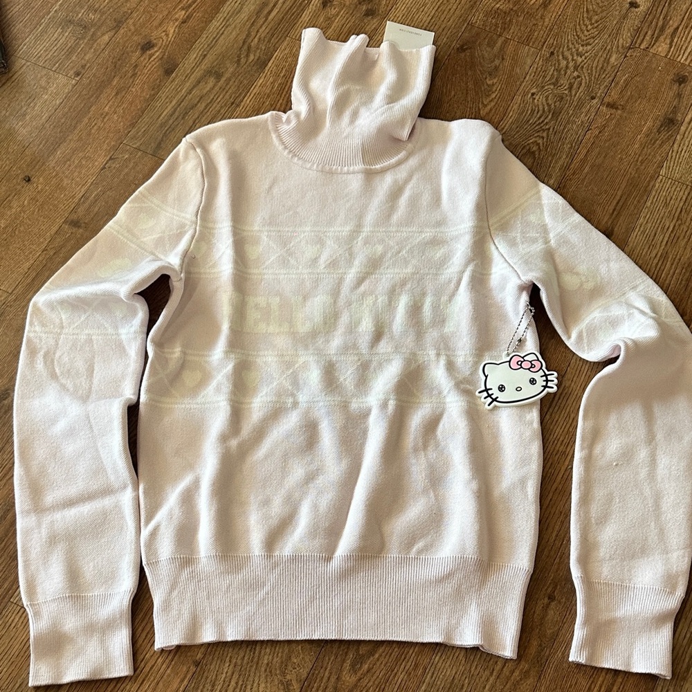 Hello Kitty Light Pink Cowl Neck Sweater